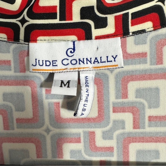 Jude Connally Michelle sheath dress size M. Geometric MCM print, stretch - Picture 3 of 7